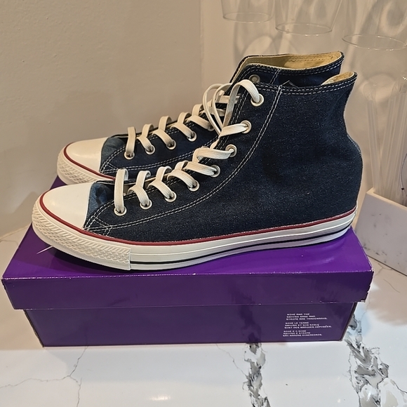 Converse All Star Hi Men's Size 13 Denim Blue 2 Tone NWOB - Picture 2 of 9